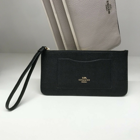 F39236 Wallet Wristlet Black Crossgrain Leather - Picture 2 of 6